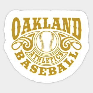 Vintage Retro Oakland Athletics Baseball Sticker